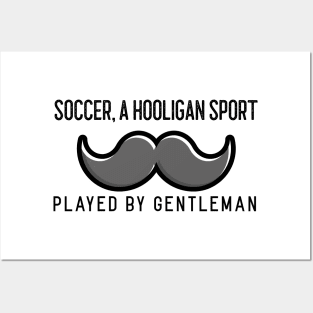 Funny Soccer And Moustache Design Posters and Art